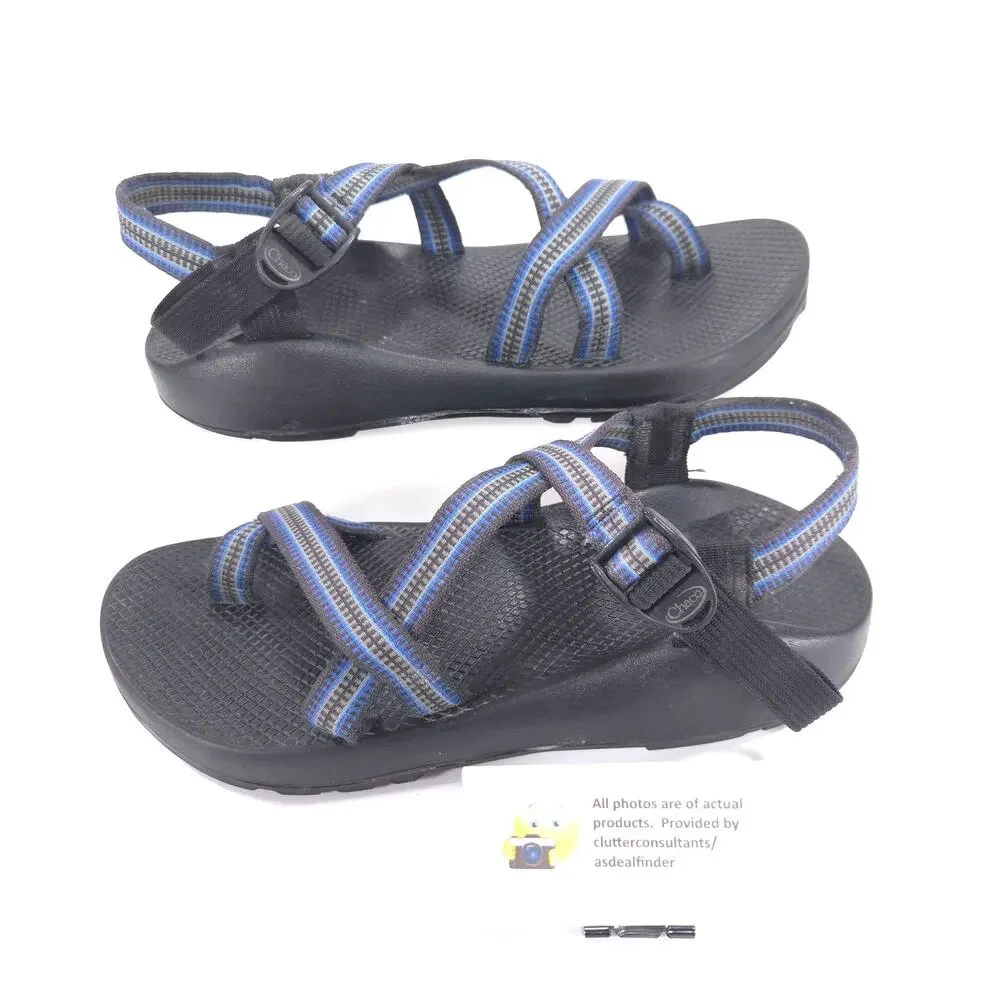 Chaco Classic Strappy Outdoor Trail Adjustable Sandals Mens Size 10 Black Blue